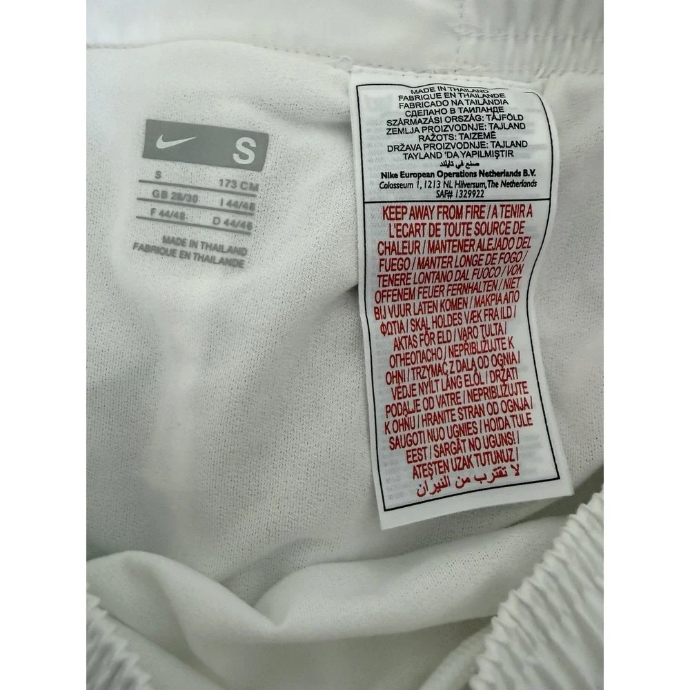 Nike Manchester United Soccer Shorts Men's Size Small White Red Crest